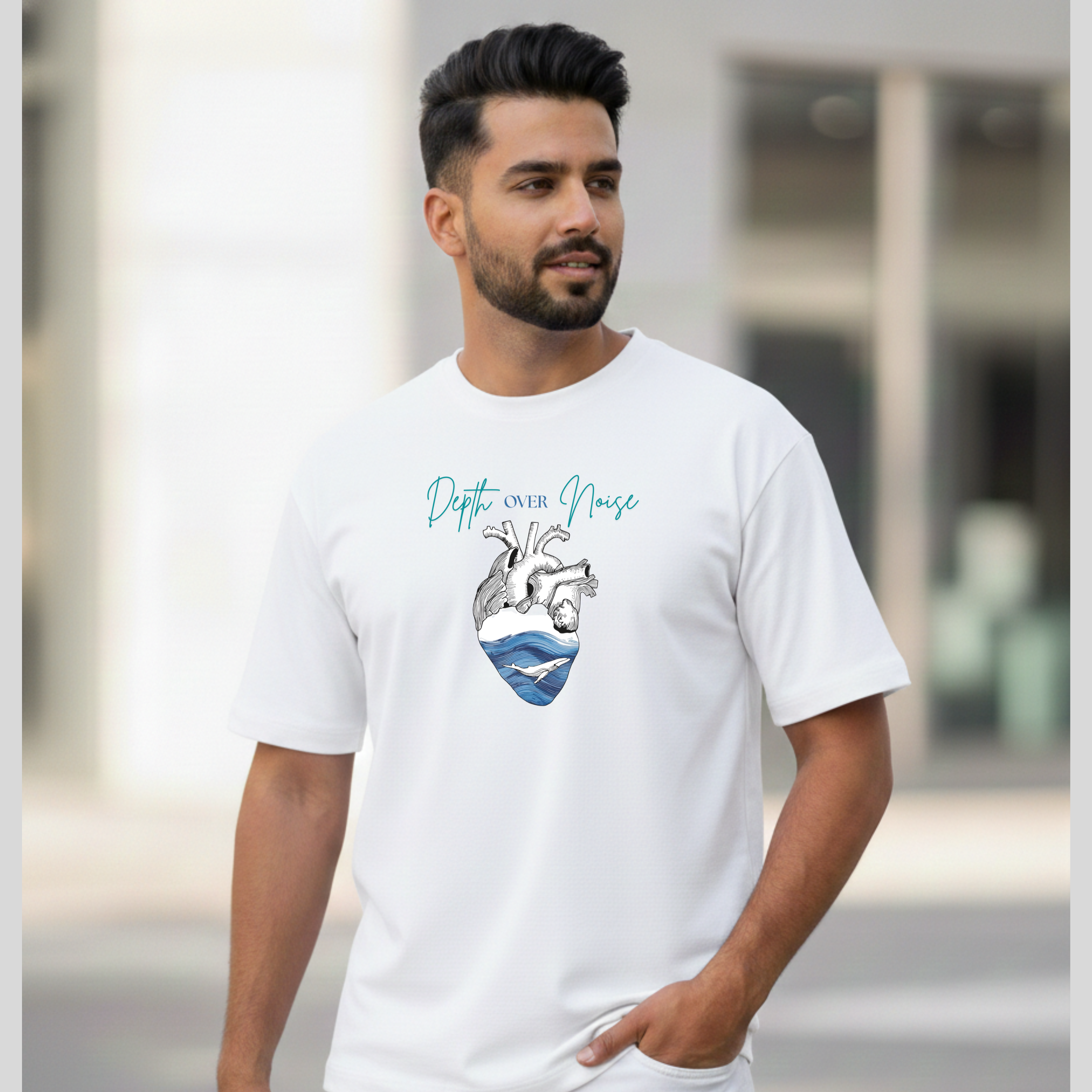 Depth Over Noise | Unisex Oversized Standard T-Shirt