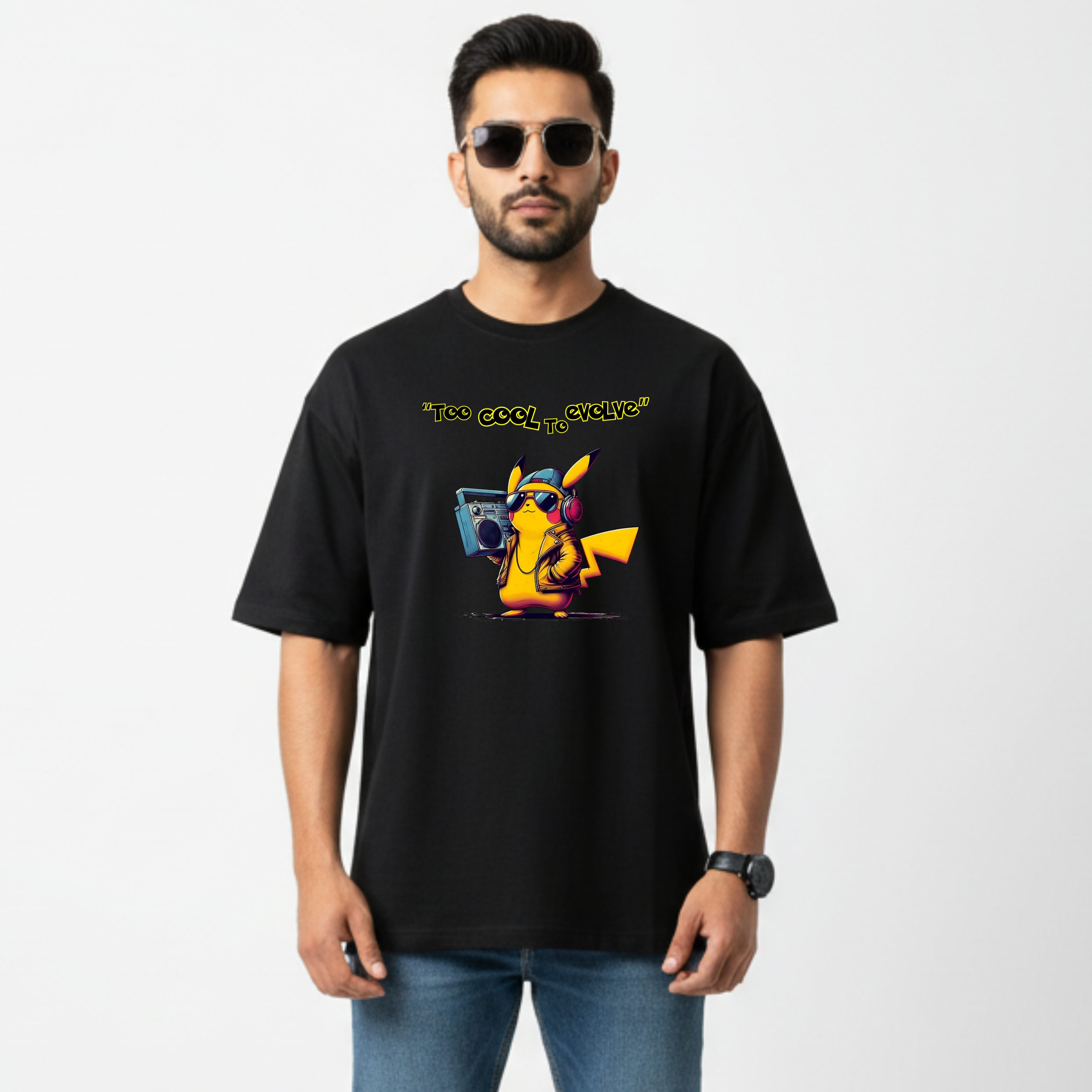 Pikachu: Too Cool to Evolve I Men's Oversized Classic T-Shirt