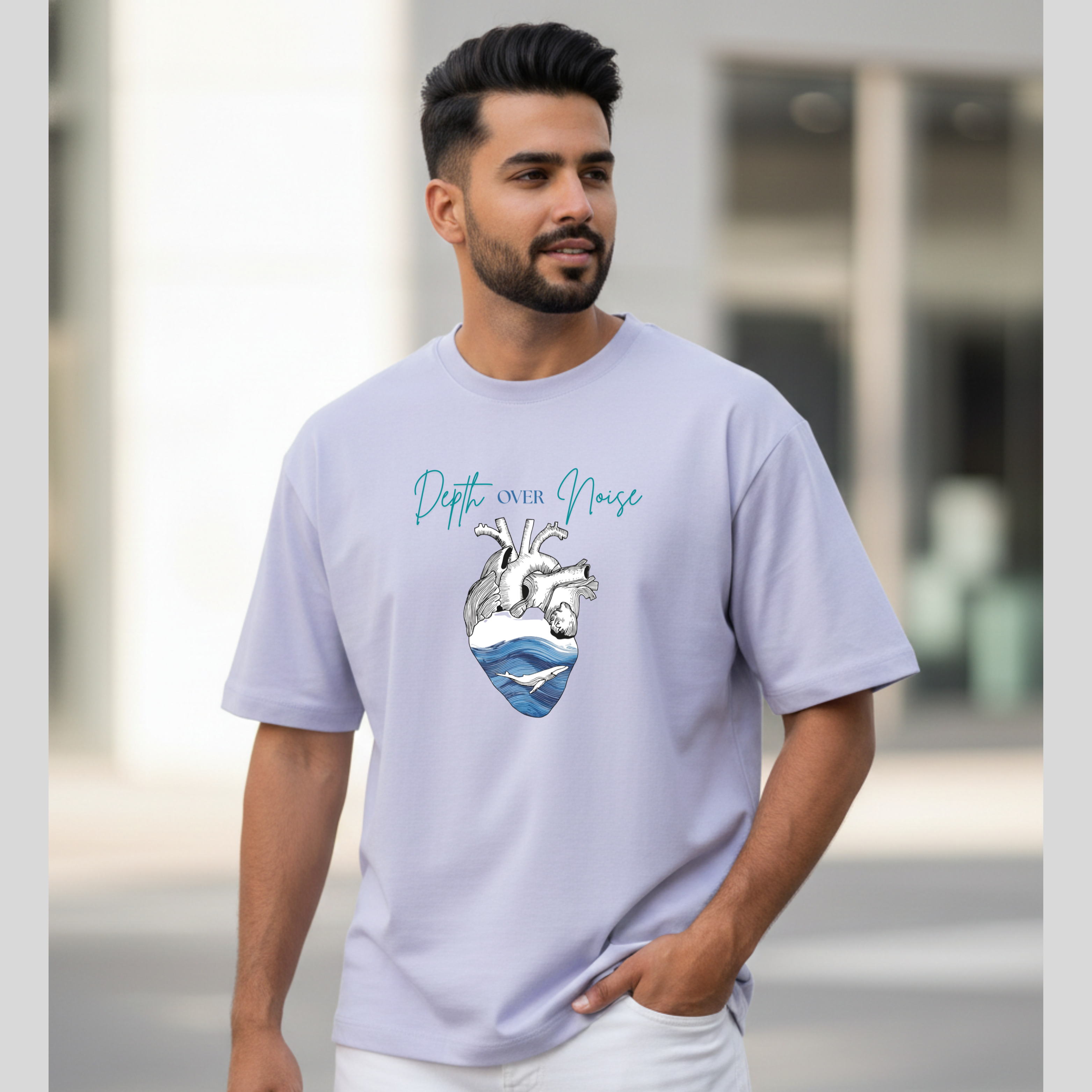 Depth Over Noise | Unisex Oversized Standard T-Shirt