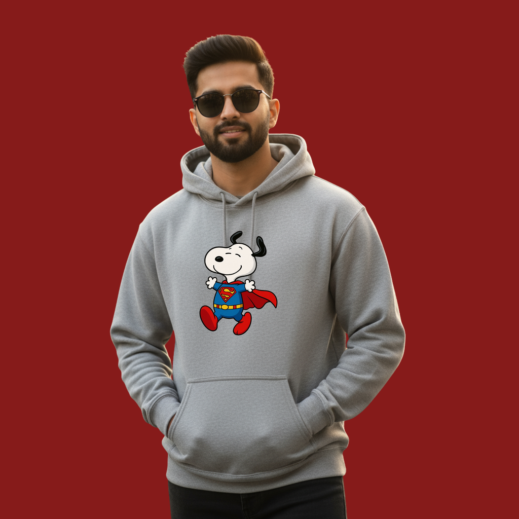 Superman Snoopy Unisex Regular Fit Pullover Hoodie
