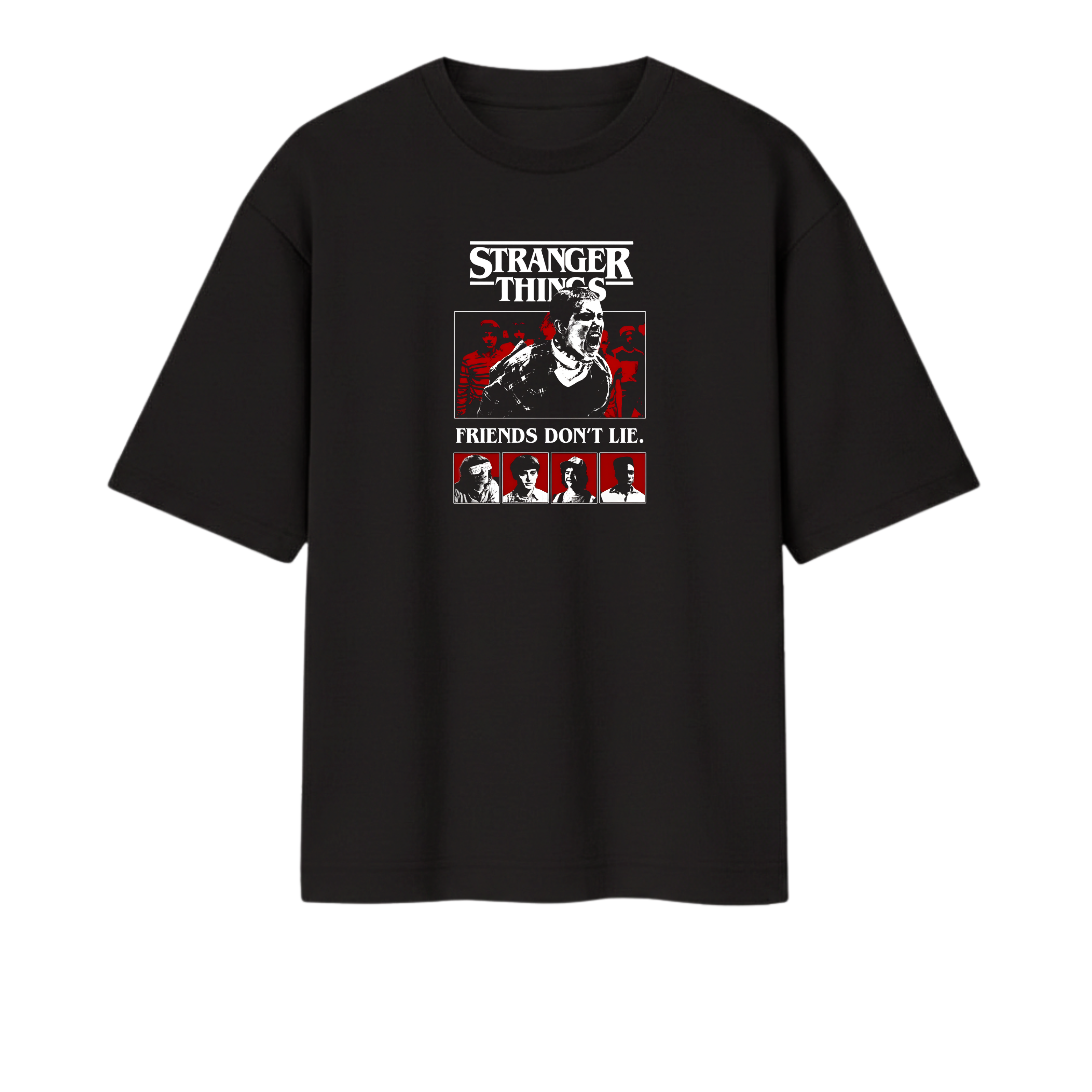 Stranger things, Friends don’t lie| Unisex Oversized Standard T-Shirt