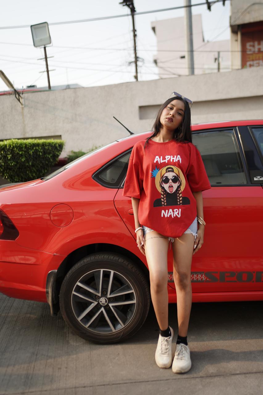 Alpha Nari Pop Art | Women’s Oversized Classic T-Shirt