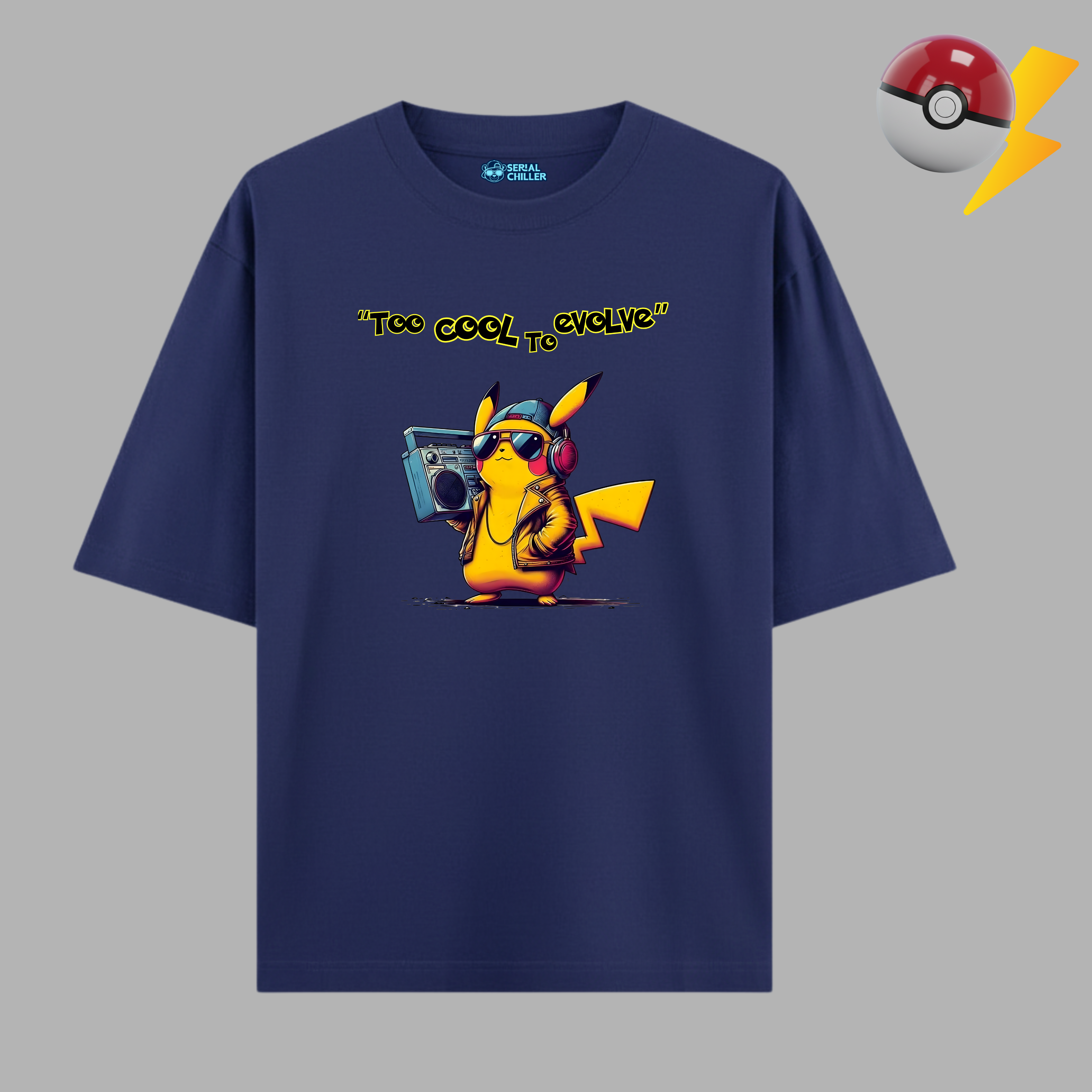 Pikachu: Too Cool to Evolve I Men's Oversized Classic T-Shirt