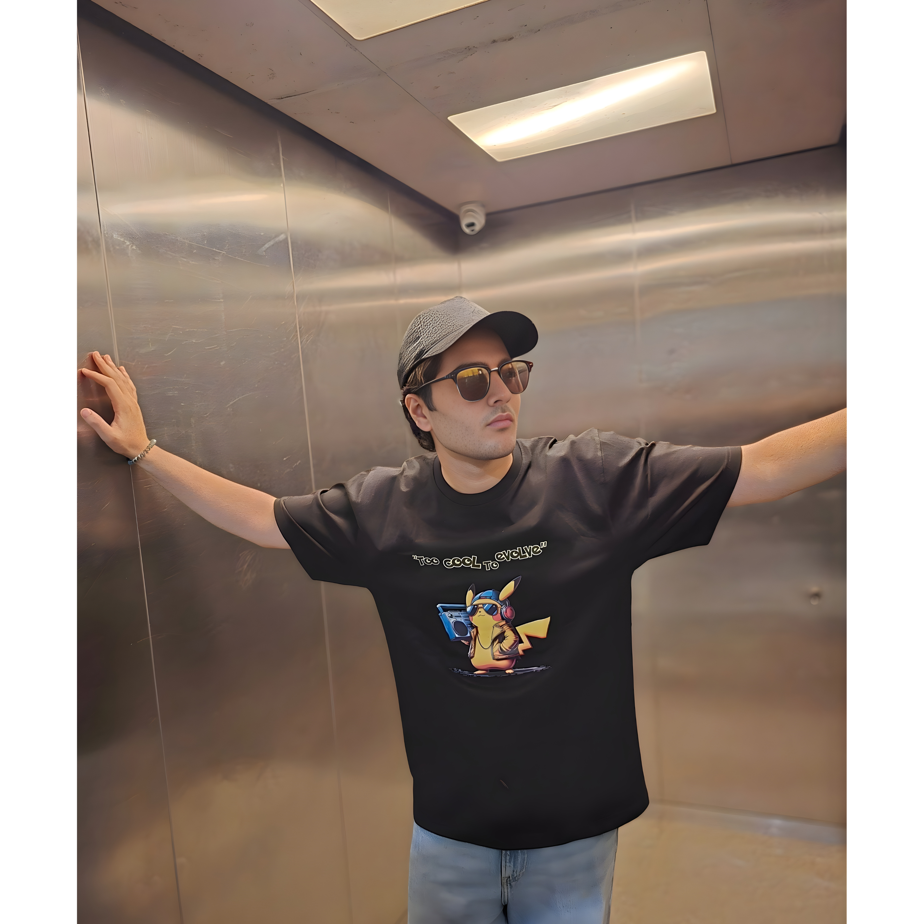 Pikachu: Too Cool to Evolve I Men's Oversized Classic T-Shirt