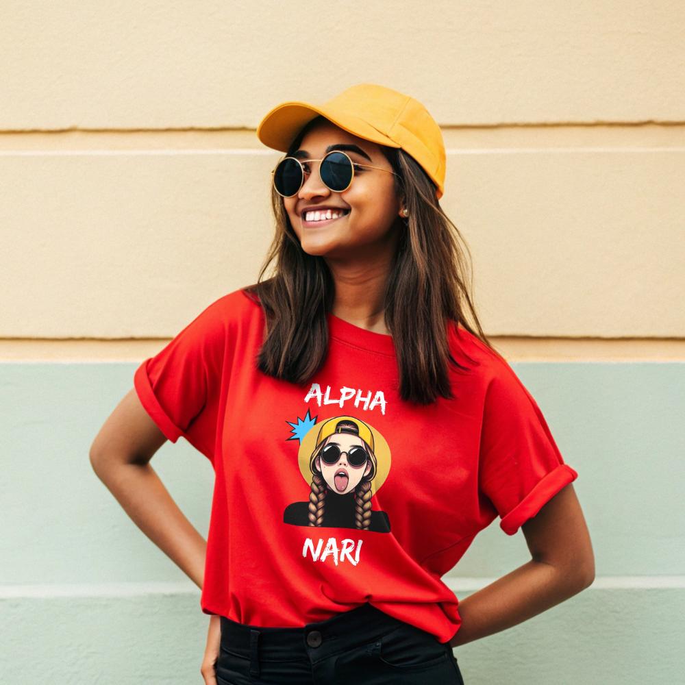 Alpha Nari Pop Art | Women’s Oversized Classic T-Shirt