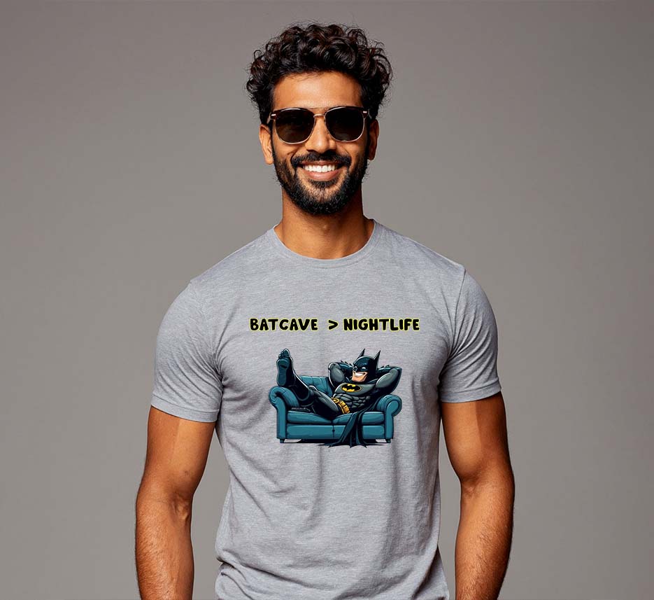 Batcave Over Nightlife | Men's Classic Crew T-Shirt