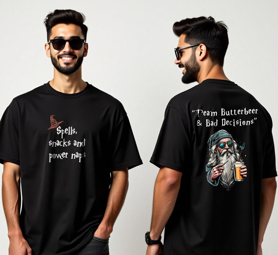 Team Butterbeer & Bad Decisions | Men’s Oversized Classic T-Shirt